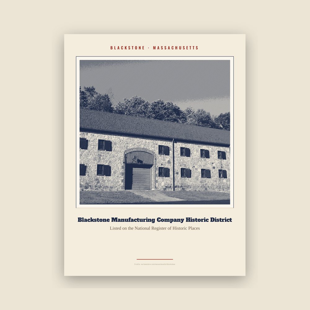 Blackstone Blackstone Manufacturing Company Historic District Landmark Print