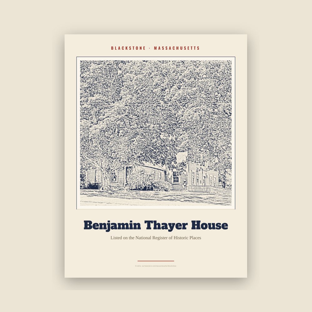 Blackstone Benjamin Thayer House Landmark Print