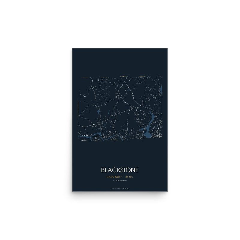 Blackstone Street Map Poster · Midnight