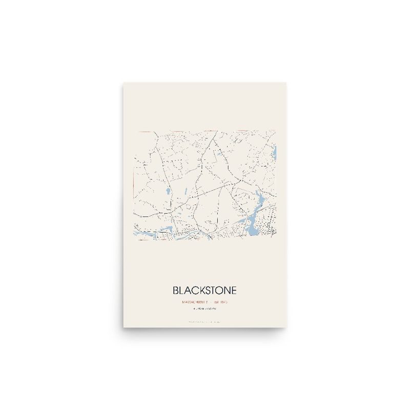 Blackstone Street Map Poster · Linen