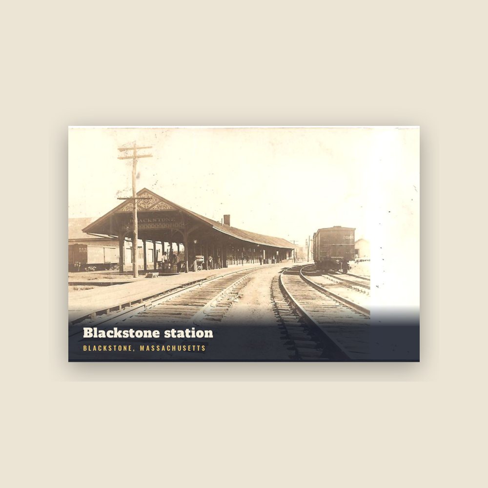 Blackstone Blackstone station Postcard