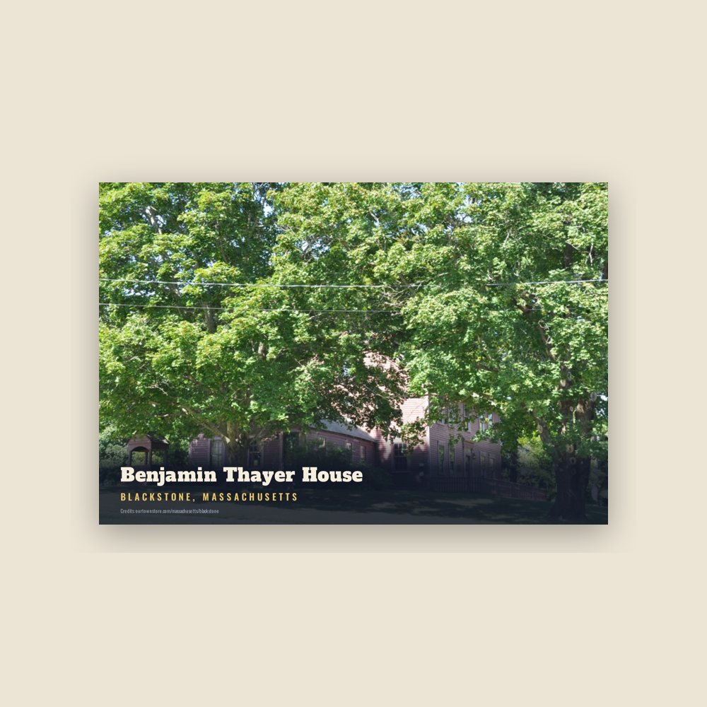 Blackstone Benjamin Thayer House Postcard