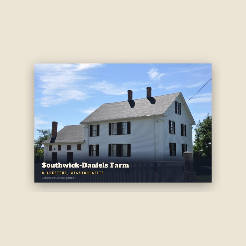 Blackstone Southwick-Daniels Farm Postcard