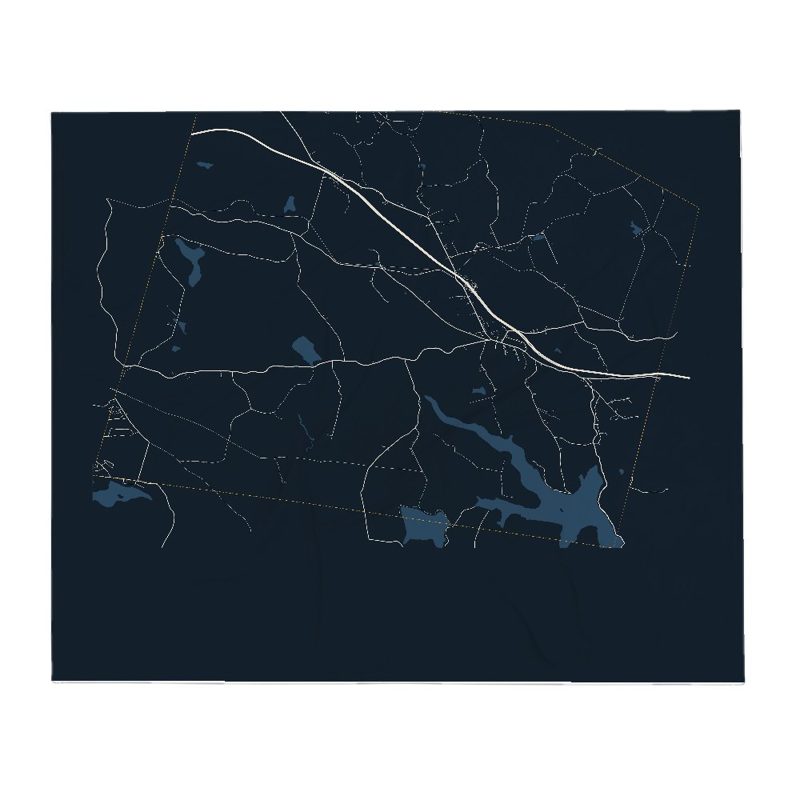 Blandford Street Map Throw Blanket