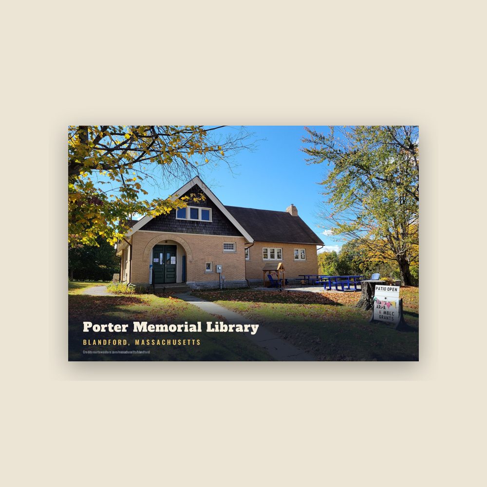 Blandford Porter Memorial Library Postcard