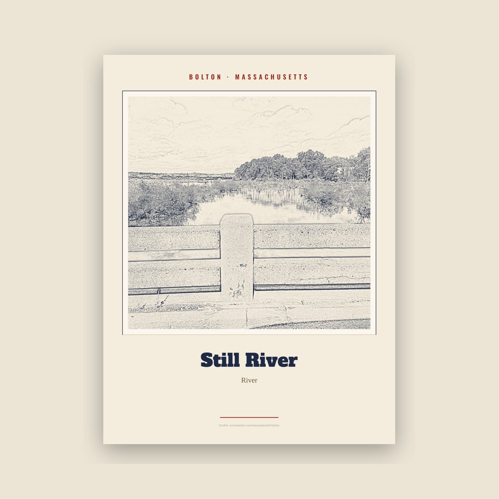 Bolton Still River Landmark Print