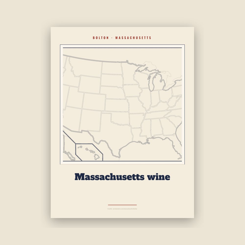 Bolton Massachusetts wine Landmark Print
