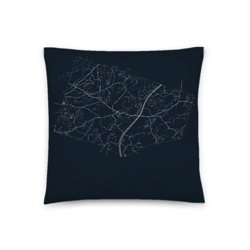 Bolton Map Throw Pillow