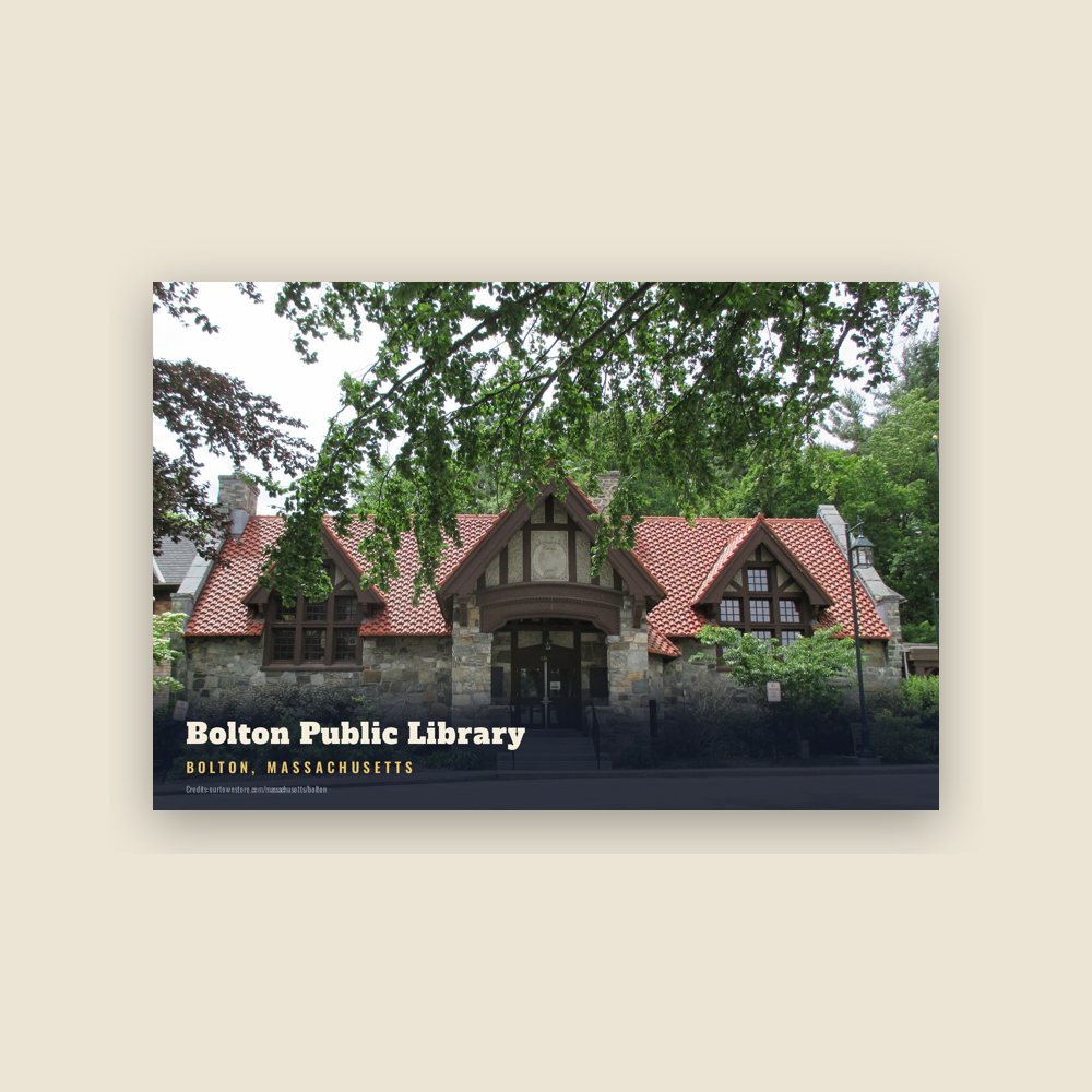 Bolton Bolton Public Library Postcard
