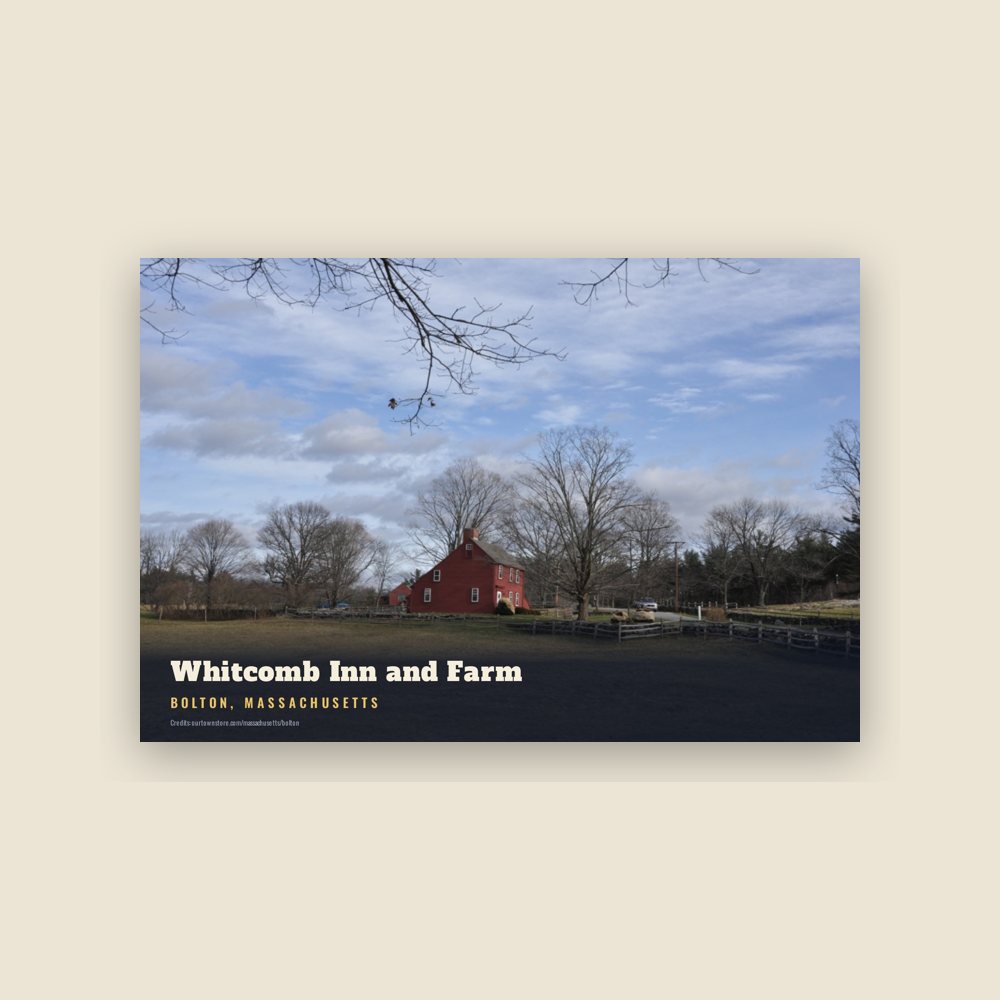 Bolton Whitcomb Inn and Farm Postcard
