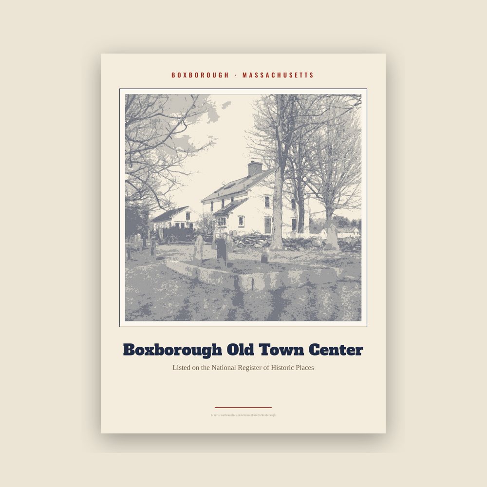 Boxborough Boxborough Old Town Center Landmark Print