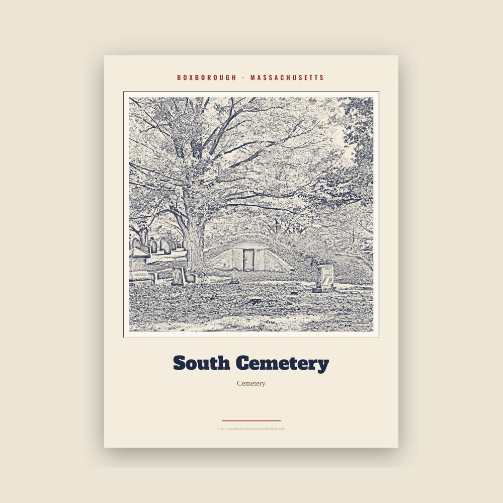 Boxborough South Cemetery Landmark Print