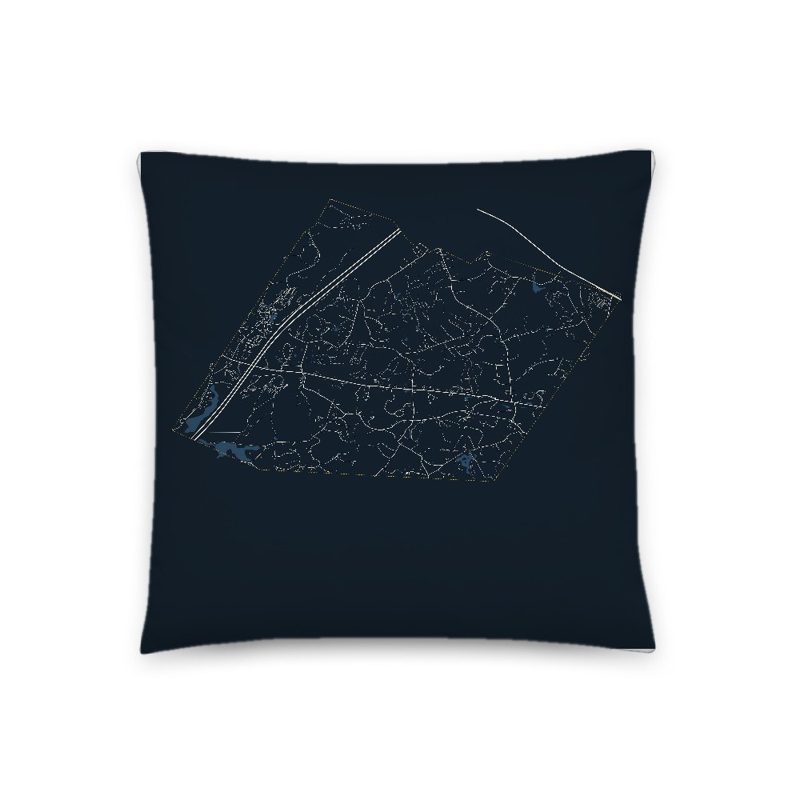 Boxborough Map Throw Pillow