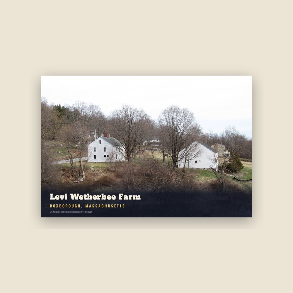 Boxborough Levi Wetherbee Farm Postcard