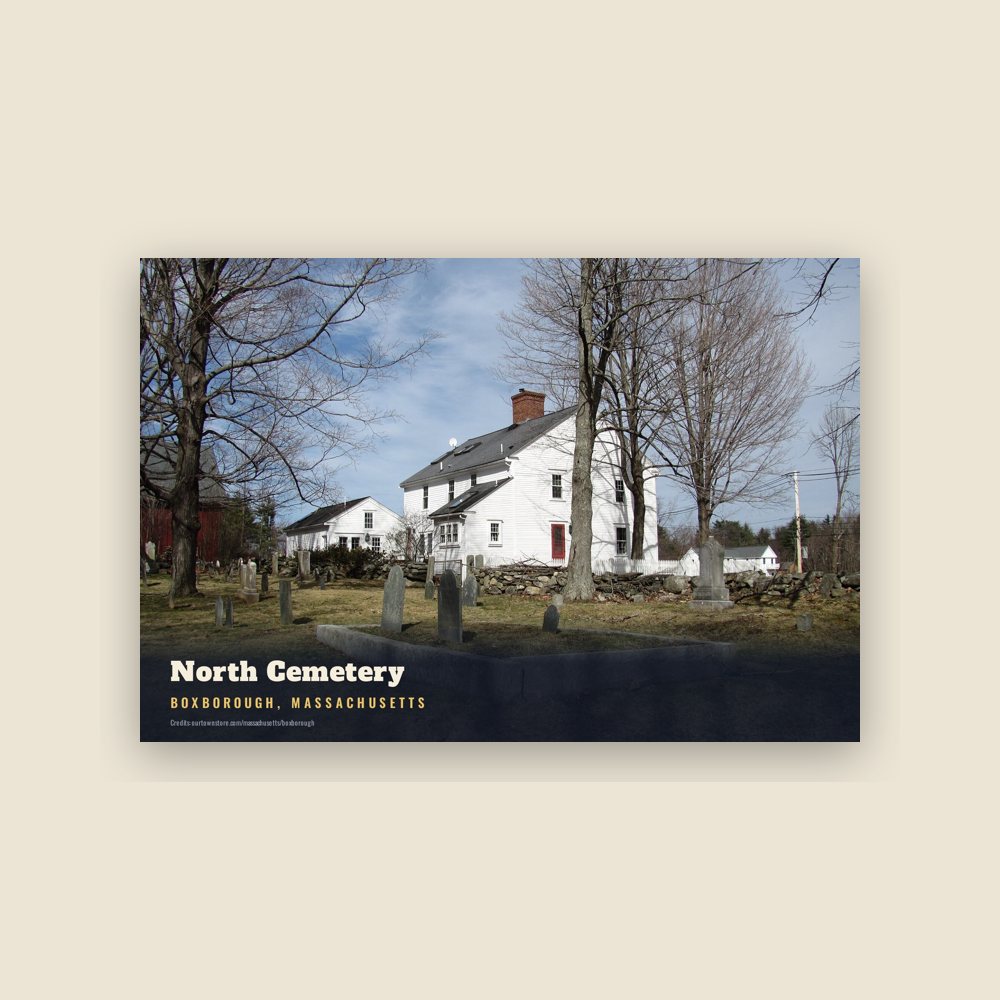 Boxborough North Cemetery Postcard
