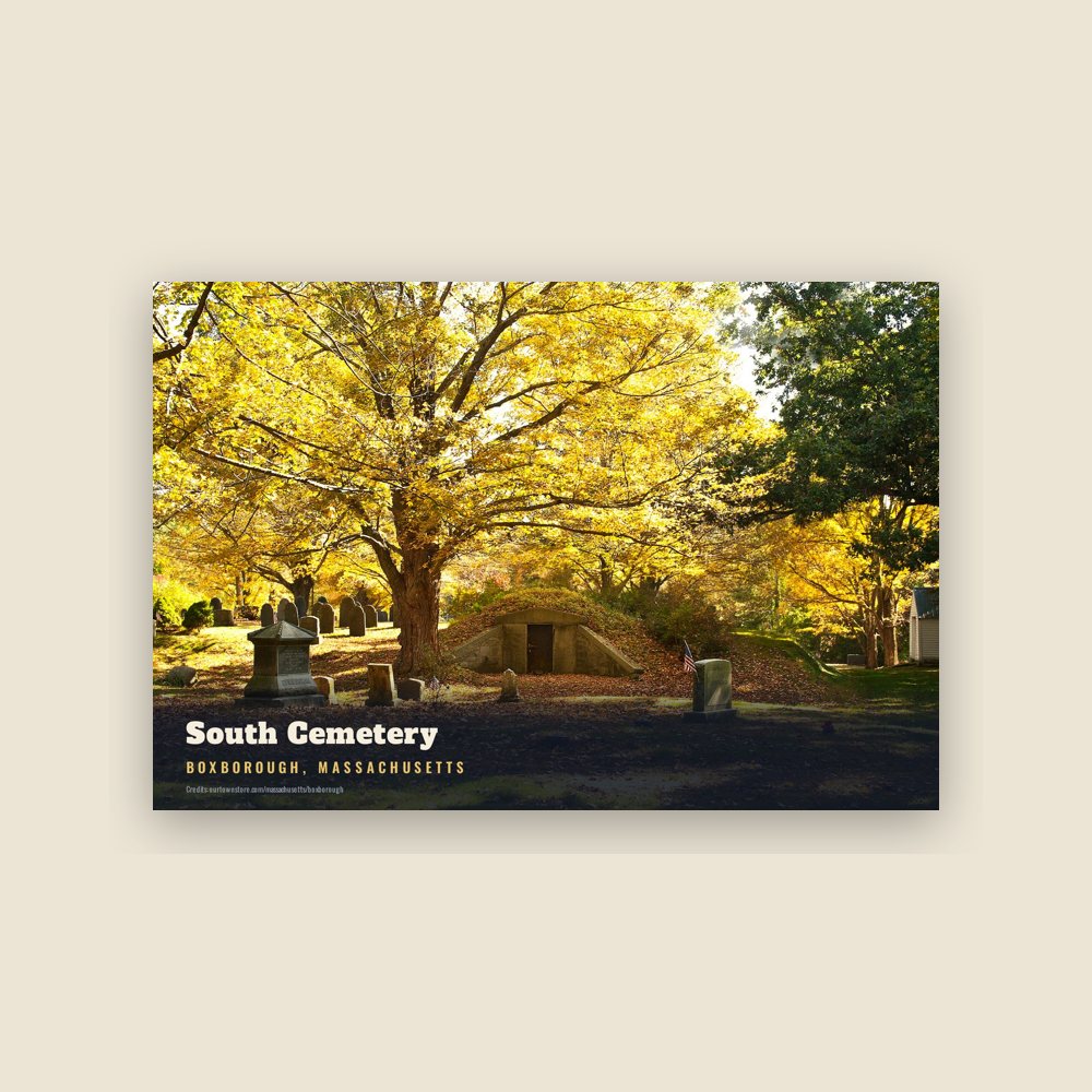 Boxborough South Cemetery Postcard