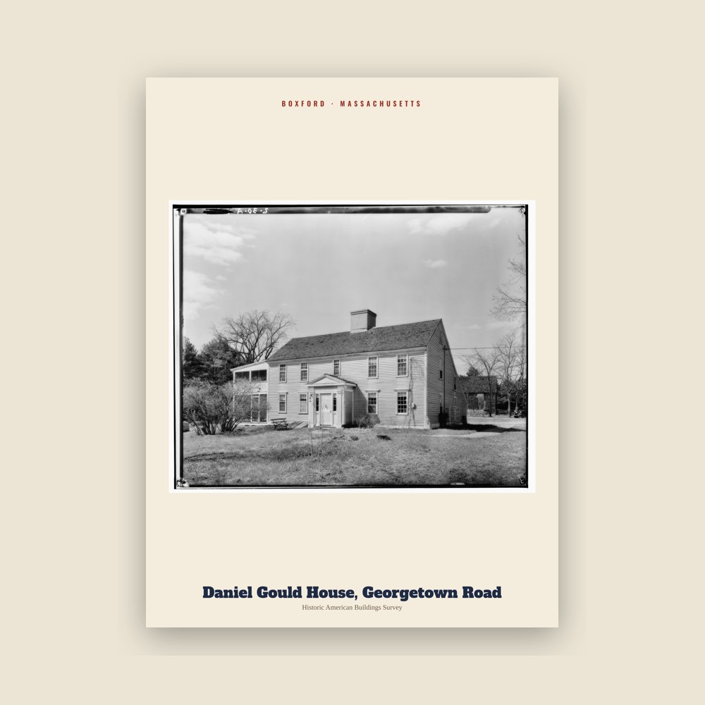 Boxford Daniel Gould House, Georgetown Road Archive Print
