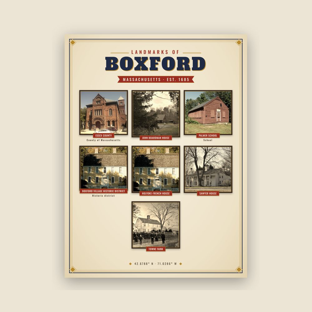 Boxford Landmarks Photo Poster