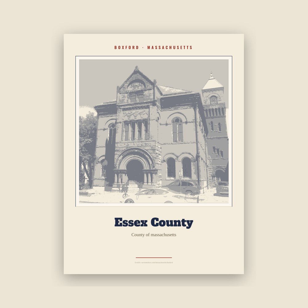 Boxford Essex County Landmark Print