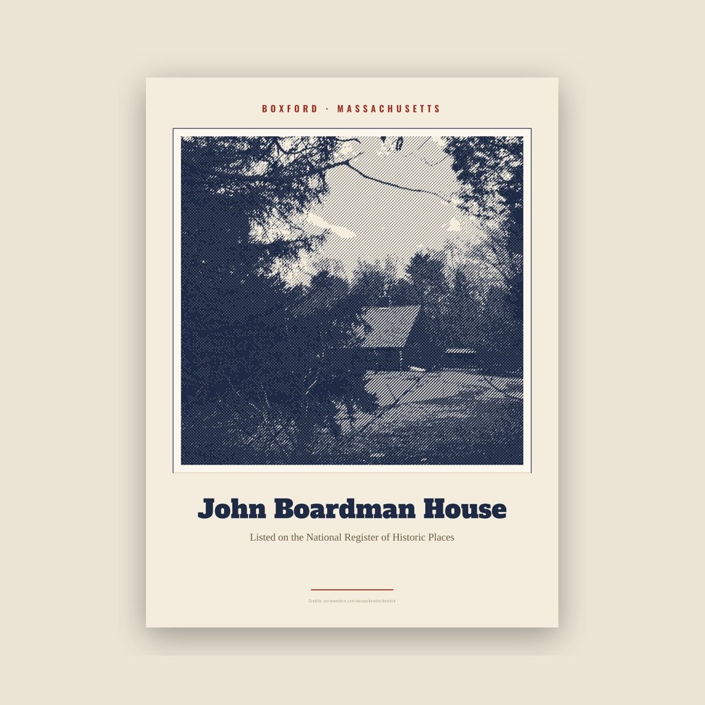 Boxford John Boardman House Landmark Print