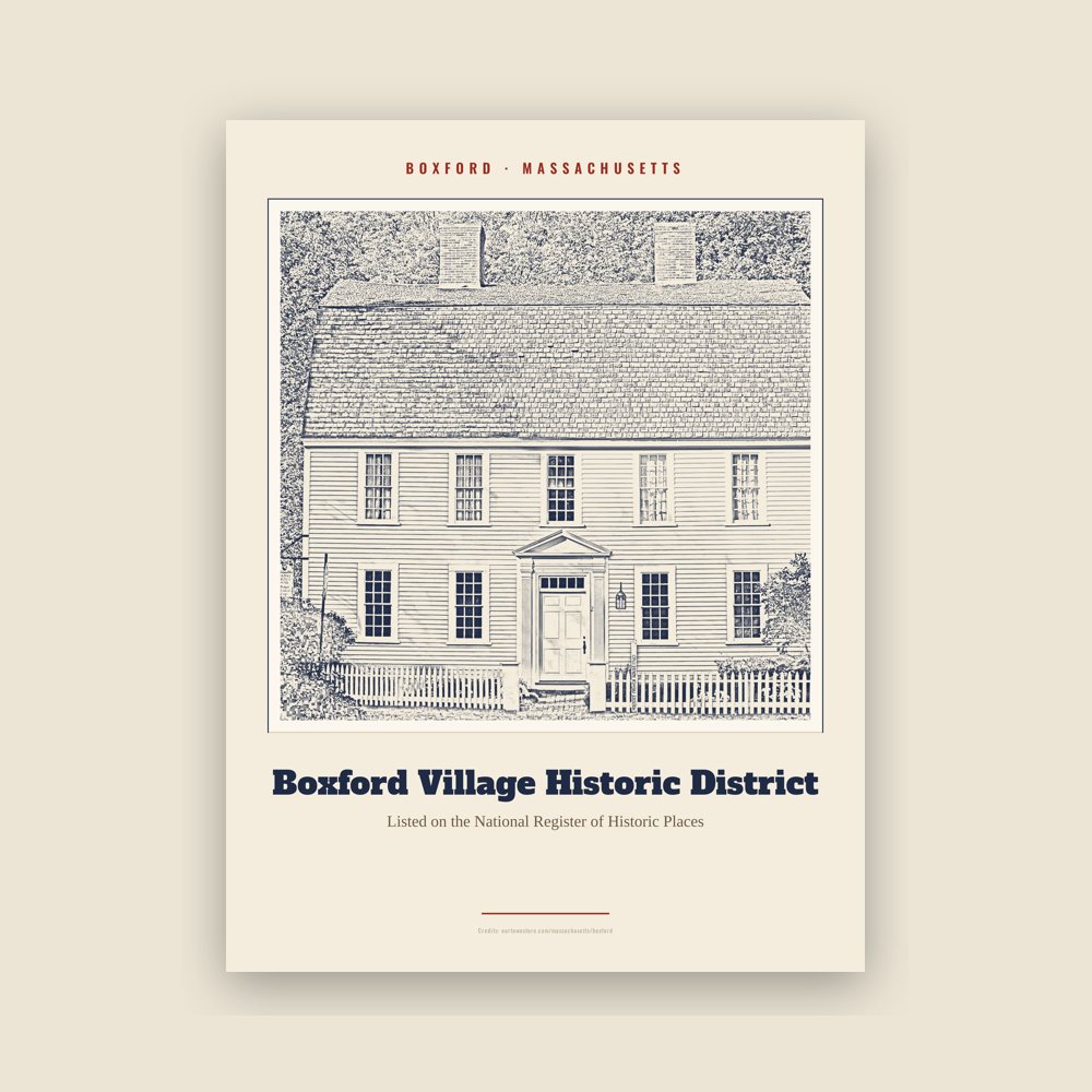 Boxford Boxford Village Historic District Landmark Print