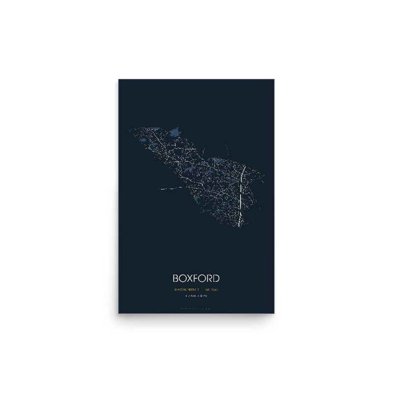 Boxford Street Map Poster · Midnight