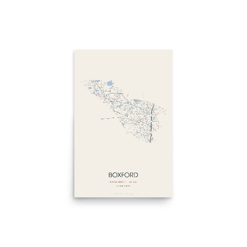 Boxford Street Map Poster · Linen