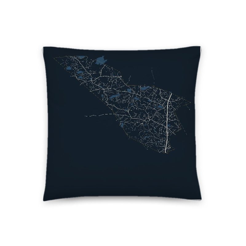 Boxford Map Throw Pillow
