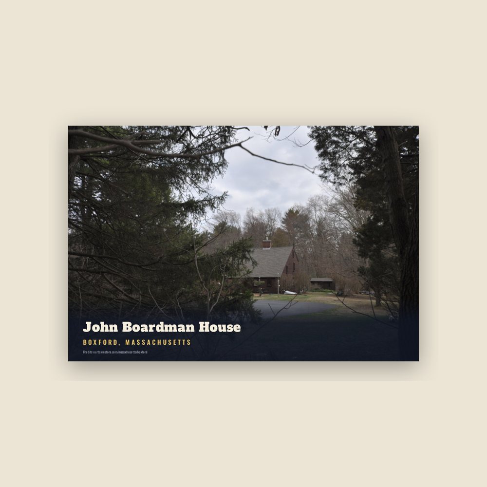 Boxford John Boardman House Postcard