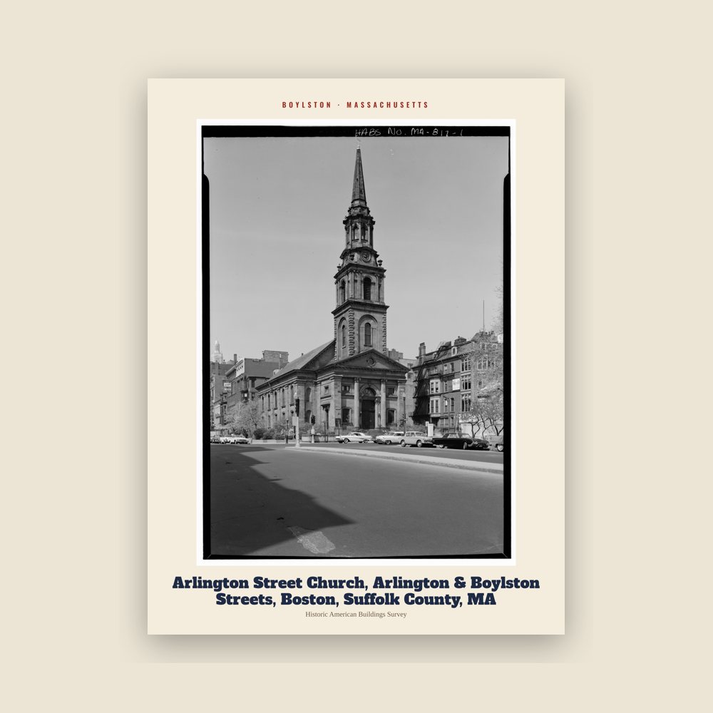 Boylston Arlington Street Church, Arlington & Boylston Streets, Boston, Suffolk County, MA Archive Print