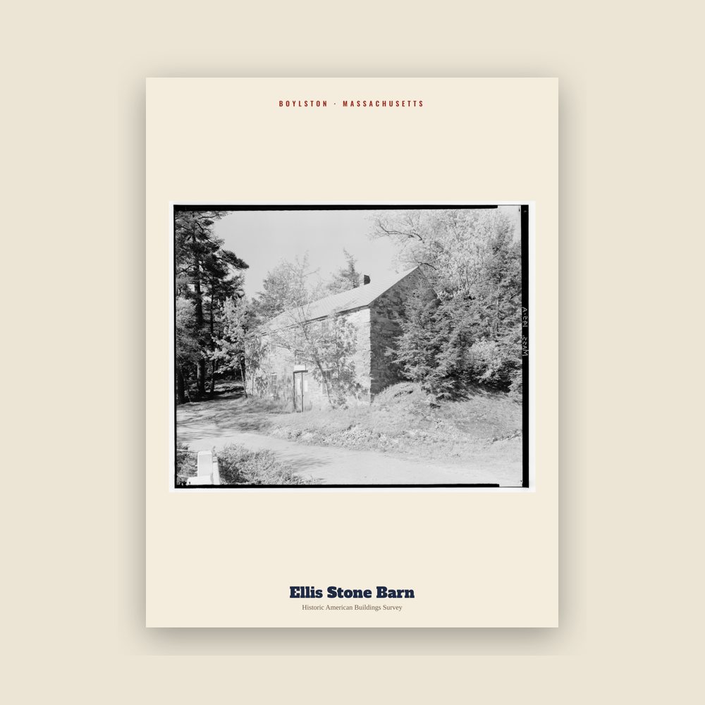 Boylston Ellis Stone Barn Archive Print