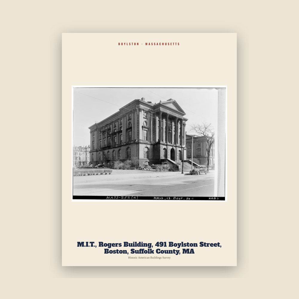 Boylston M.I.T., Rogers Building, 491 Boylston Street, Boston, Suffolk County, MA Archive Print