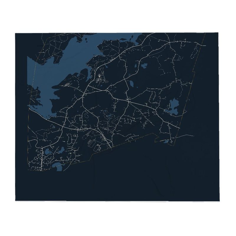 Boylston Street Map Throw Blanket