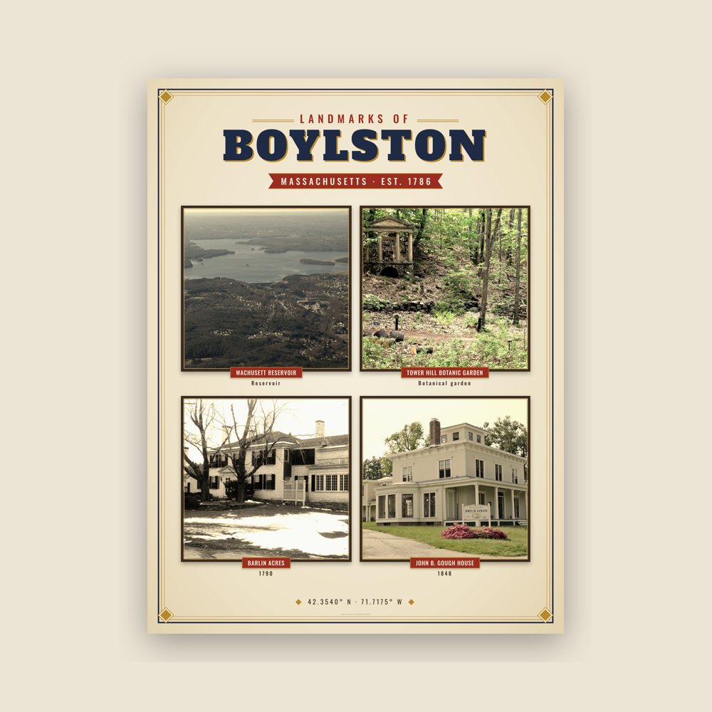 Boylston Landmarks Photo Poster