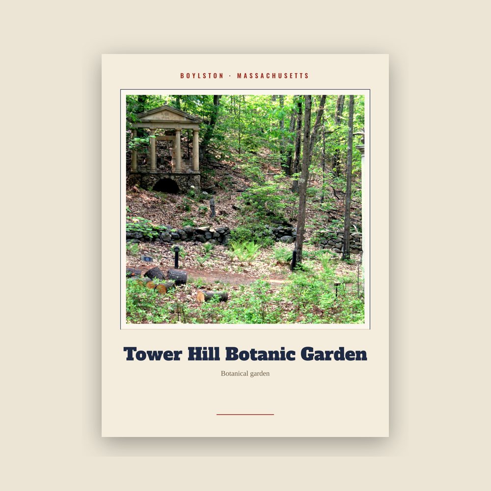 Boylston Tower Hill Botanic Garden Landmark Print