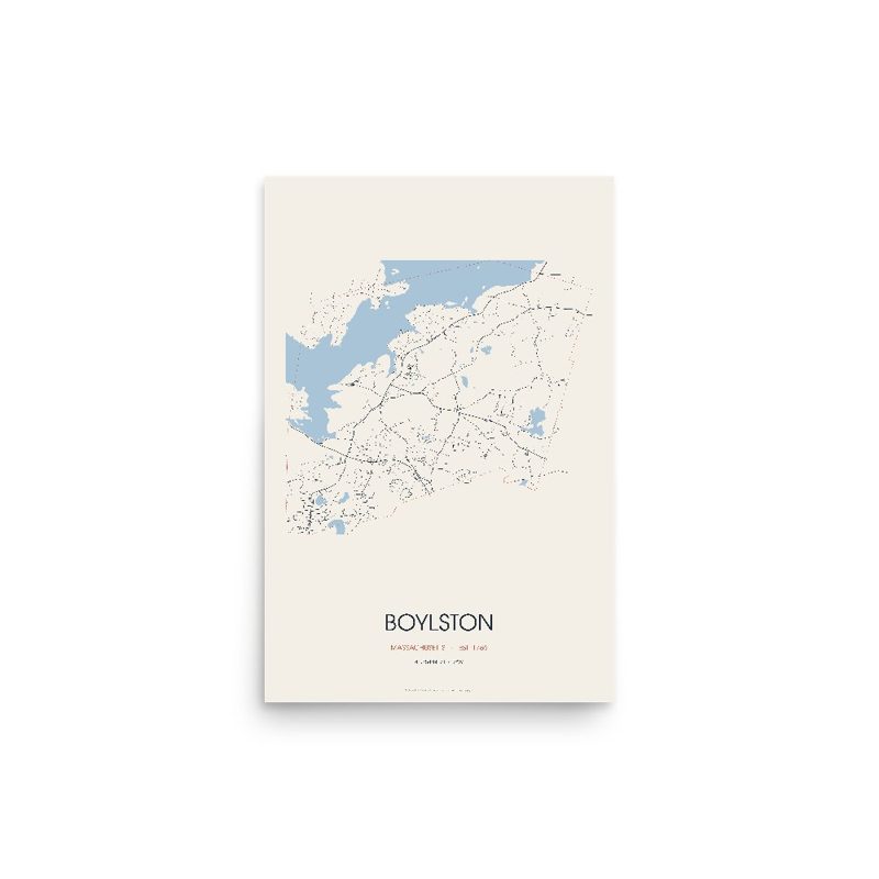 Boylston Street Map Poster · Linen