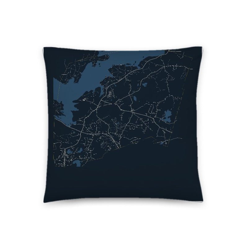 Boylston Map Throw Pillow