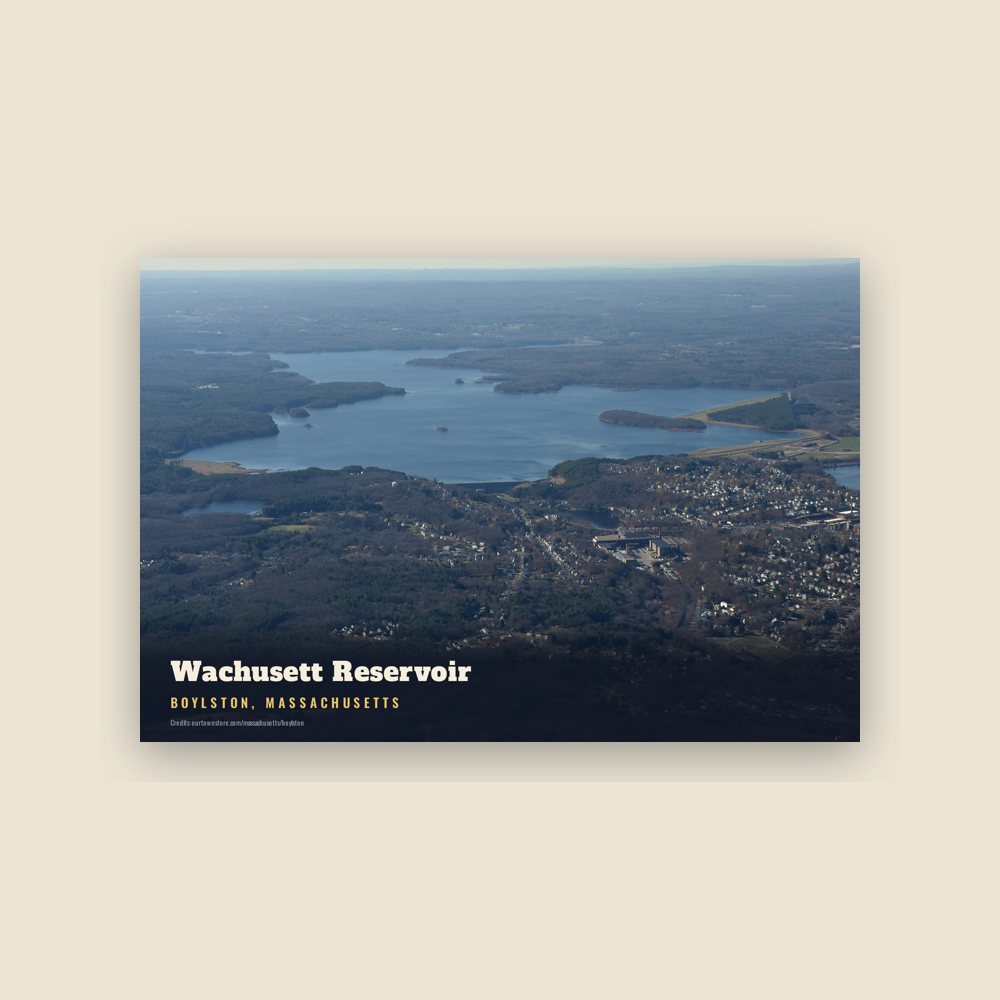 Boylston Wachusett Reservoir Postcard