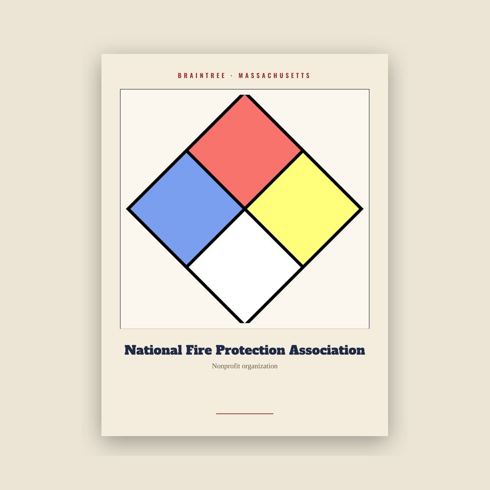 Braintree National Fire Protection Association Landmark Print