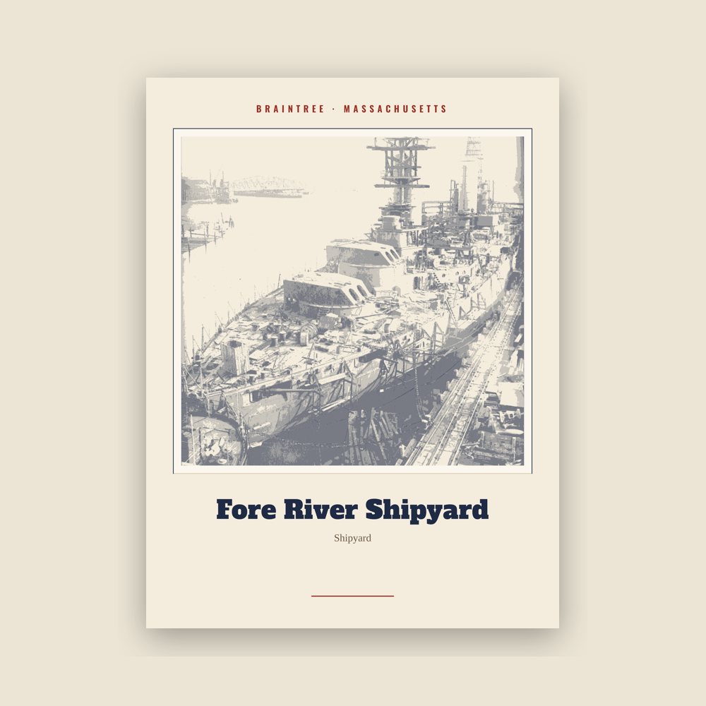 Braintree Fore River Shipyard Landmark Print