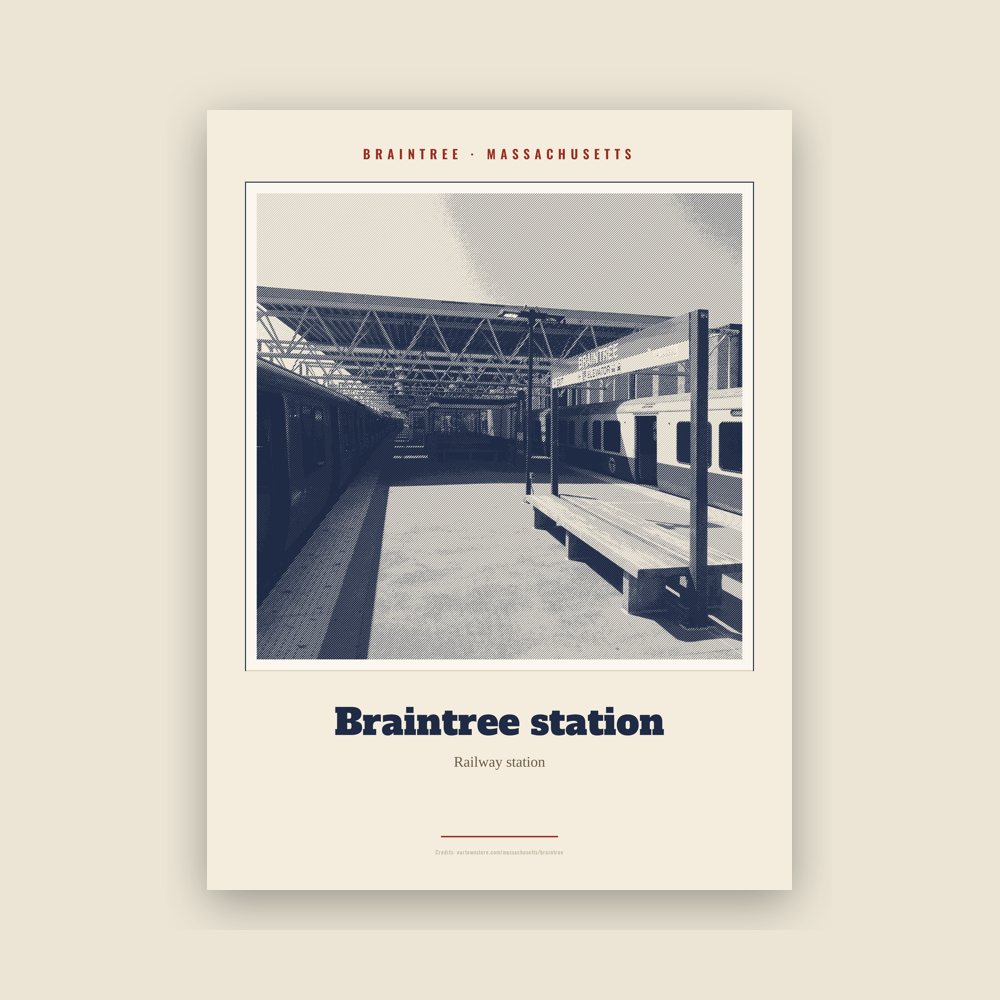 Braintree Braintree station Landmark Print