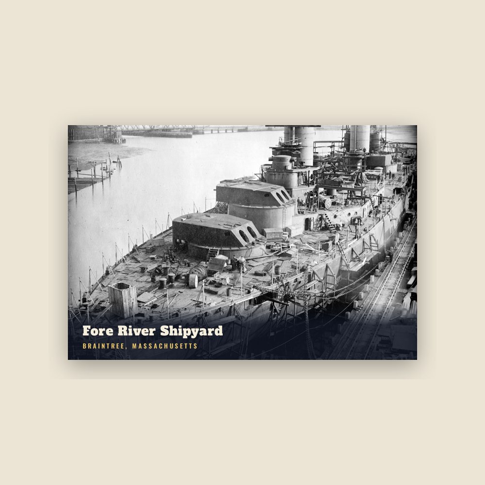 Braintree Fore River Shipyard Postcard