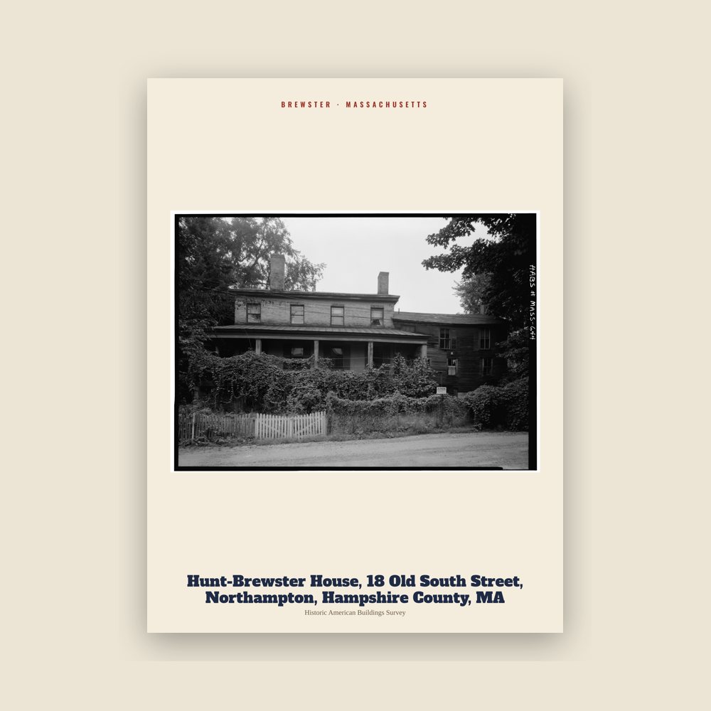 Brewster Hunt-Brewster House, 18 Old South Street, Northampton, Hampshire County, MA Archive Print