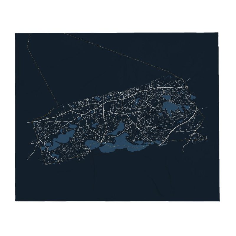 Brewster Street Map Throw Blanket