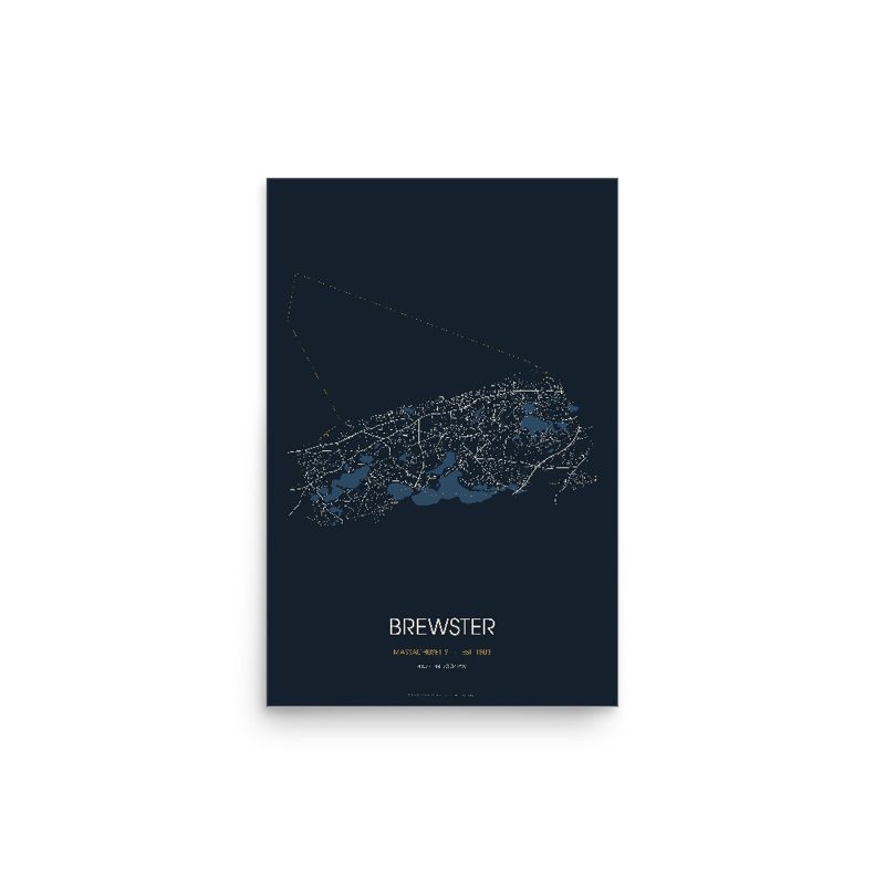 Brewster Street Map Poster · Midnight