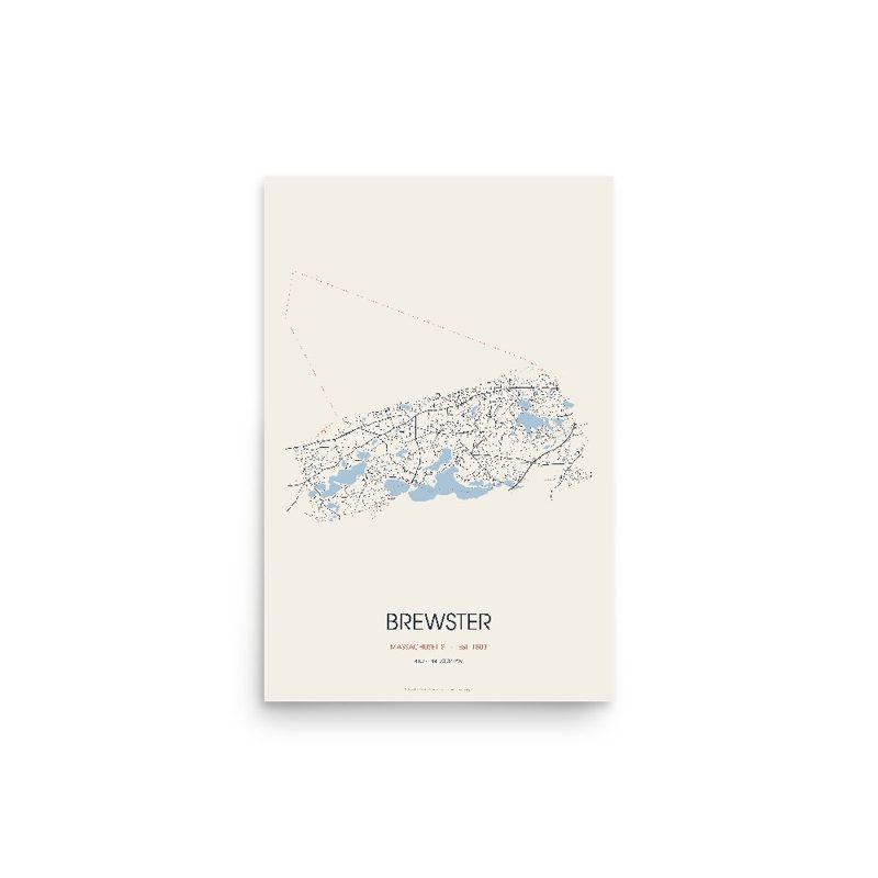 Brewster Street Map Poster · Linen