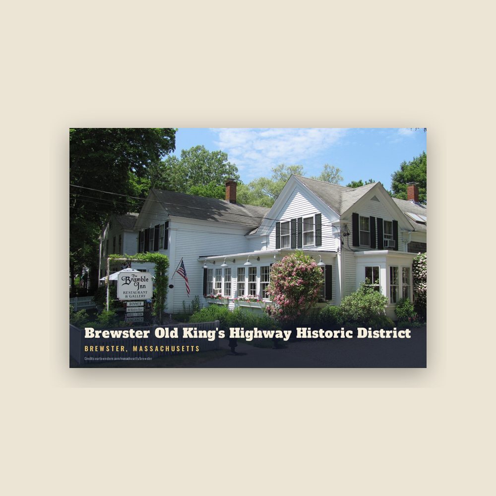 Brewster Brewster Old King's Highway Historic District Postcard