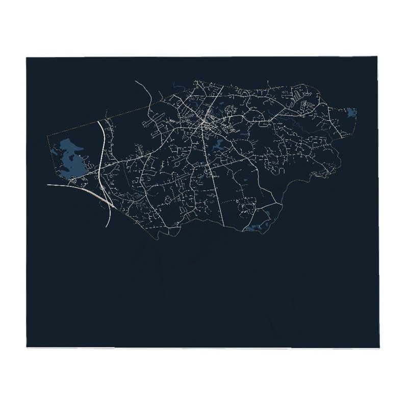 Bridgewater Street Map Throw Blanket