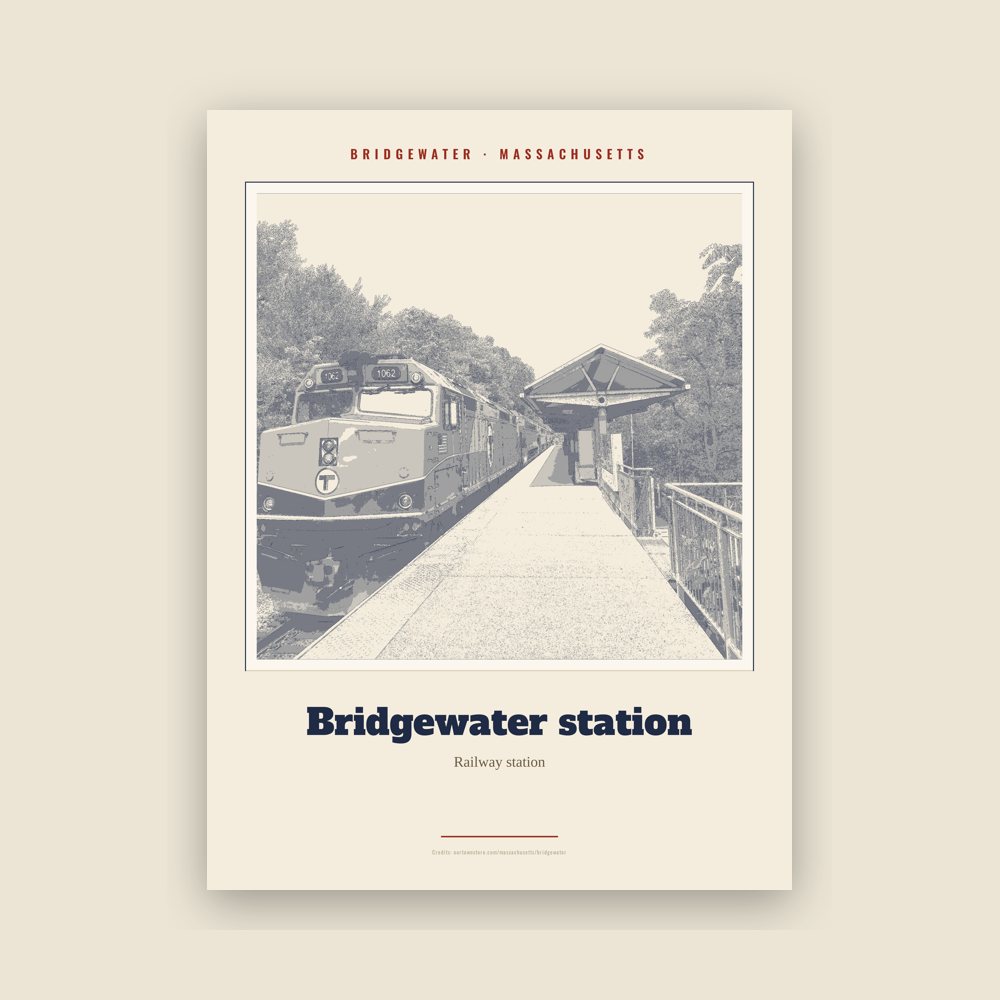 Bridgewater Bridgewater station Landmark Print