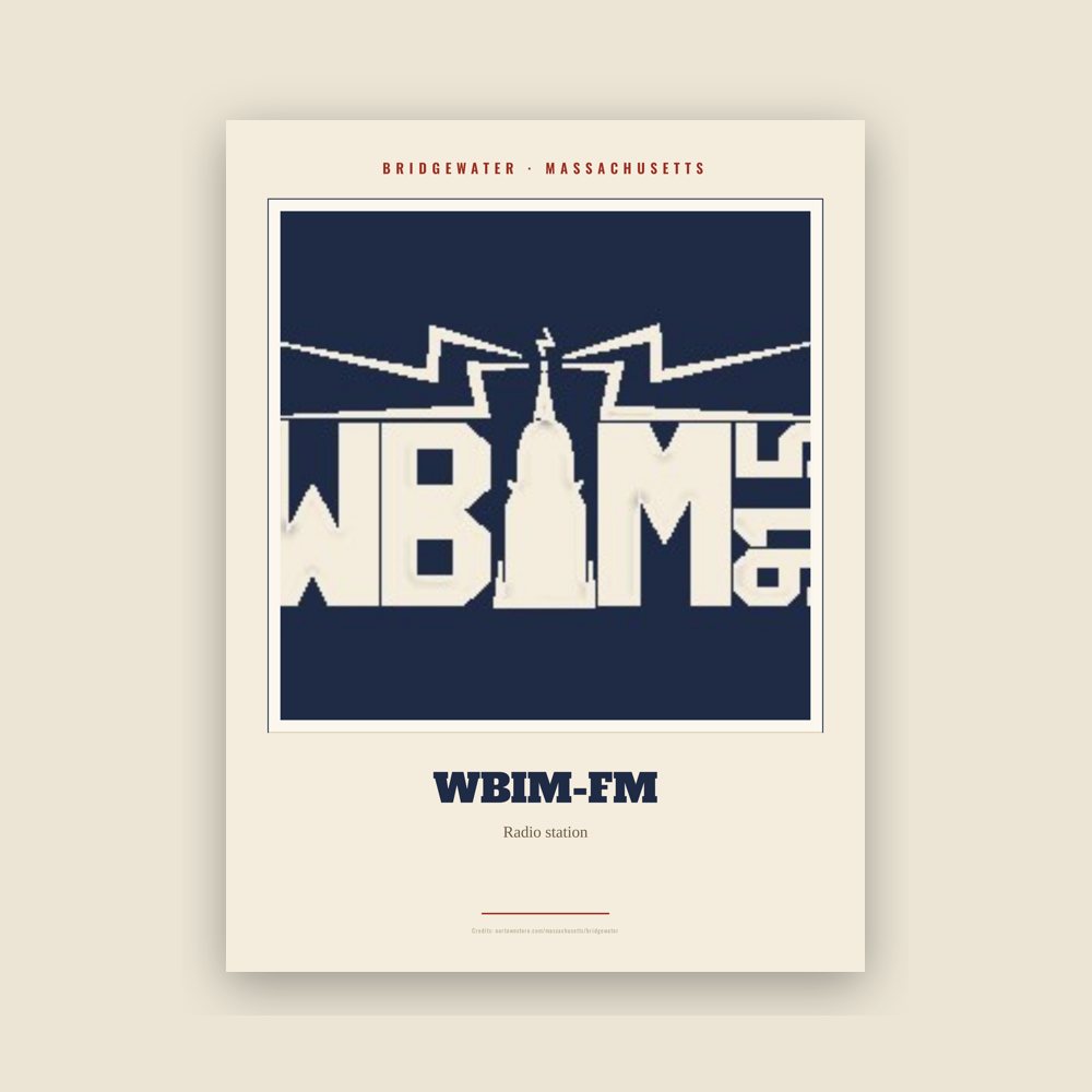 Bridgewater WBIM-FM Landmark Print